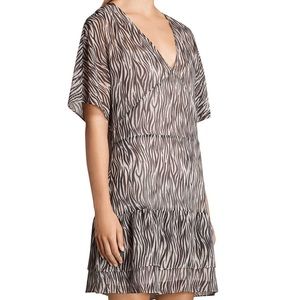 AllSaints Marley Silk Zebra Dress